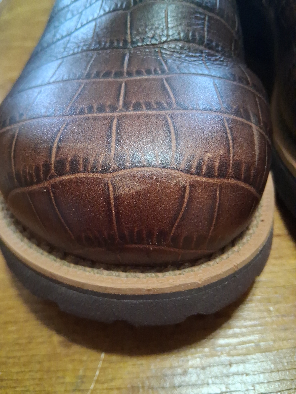 Twisted X Barn Burner Mule Clogs Women's Size 8 Brown Alligator Embossed Leather - Picture 10 of 15